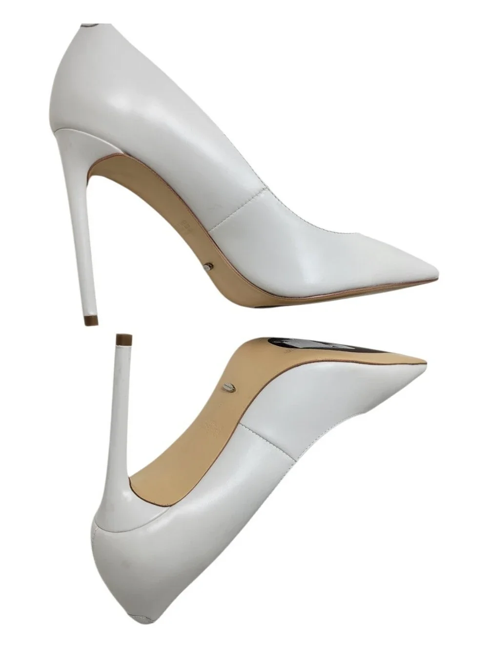 Tony Bianco Anja Milk Capretto Pointed Stiletto Shoes Size 9